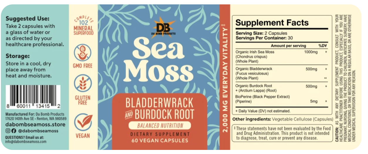 DA Bomb Irish Sea Moss